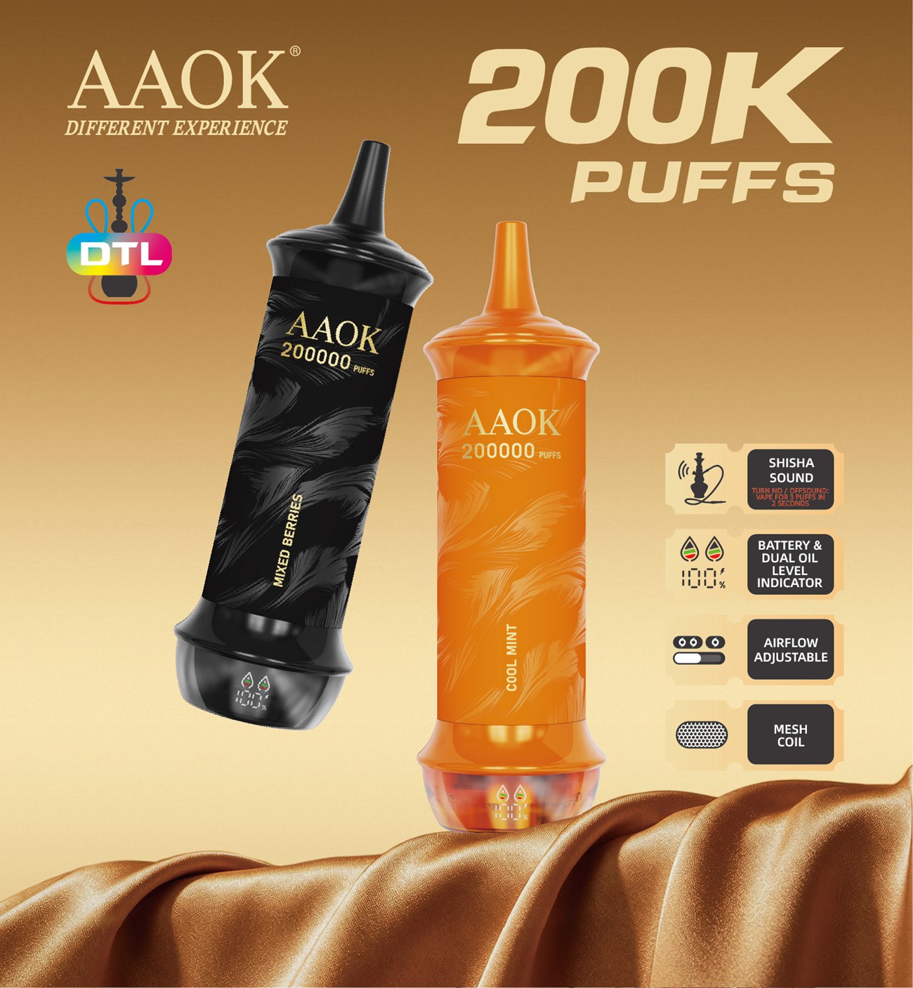 A169 AAOK 200000 200K puffs 65ml Disposable Vape