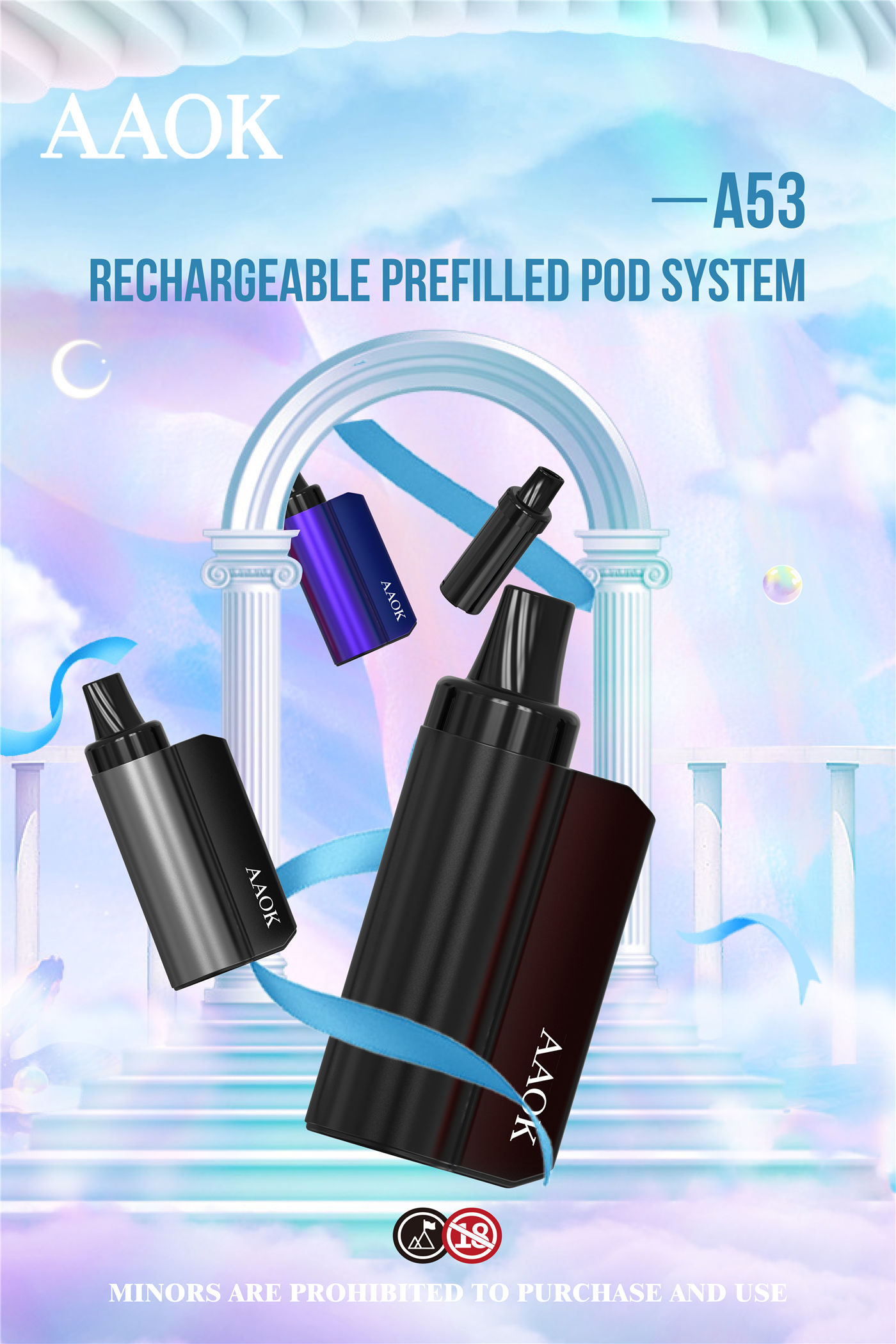 A53 Rechargeable Replaceable vape system-2 (2)