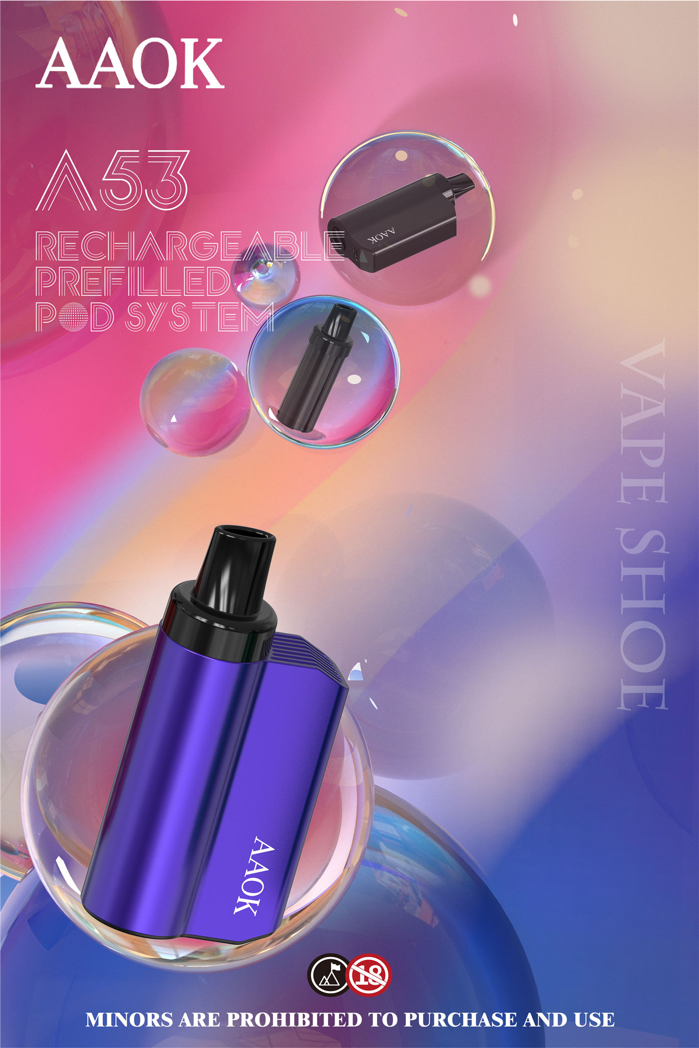 A53 Rechargeable Replaceable vape system-2 (3)
